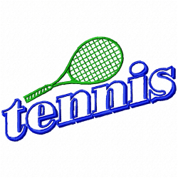 Tennis Embroidery Design 3